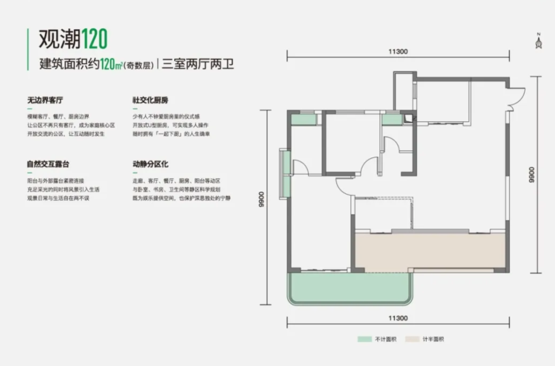120㎡户型平面图